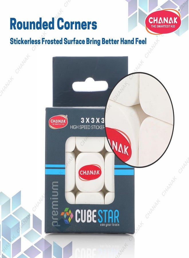 Chanak مكعب تشاناك 3x3 للأطفال، مكعب سرعة للأطفال والكبار، مكعب سرعة بدون ملصقات للأطفال فوق 6 سنوات، معتمد من مكتب المعايير الهندية (مكعب 3x3). - Image 5